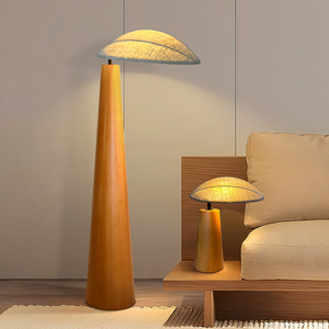 <span class=keywords><strong>Lampe</strong></span> de table décorative en tissu, style japonais, en bois massif simple, pour chambre <span class=keywords><strong>à</strong></span> coucher, chevet, table de thé ou <span class=keywords><strong>maison</strong></span> de vacances - Product Image 4