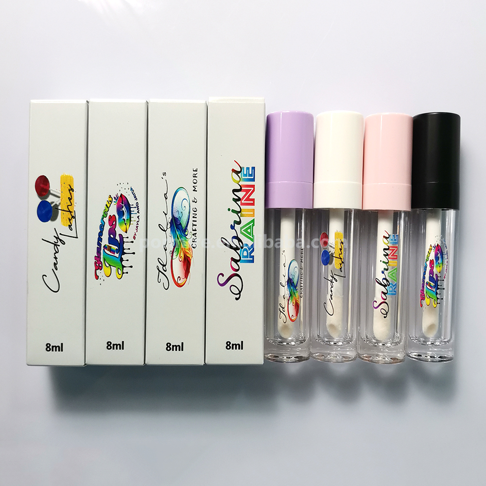 8毫升白色裸体大刷唇彩魔杖管圆形唇光管厚涂药唇彩棒管 - buy 8ml