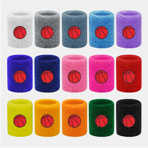 Khăn quấn tay thêu tùy chỉnh, băng đô thấm mồ hôi có logo, chất liệu cotton Terry, dành cho nam nữ - Product Image 1