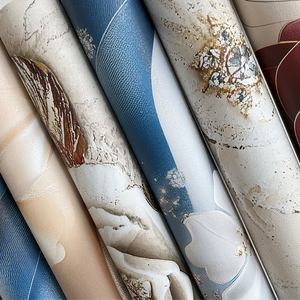 Autocollants muraux 3D en faux marbre SXP PET 1200*2400mm, autocollants muraux en faux marbre imperméables et résistants aux rayures pour le salon - Product Image 2