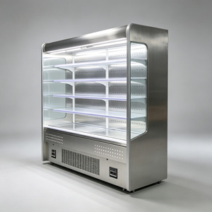 Congelador vitrina de acero inoxidable con cortina de aire, Congelador solar con panel y batería, Congelador tipo arcón solar, Congelador tipo arcón para <span class=keywords><strong>supermercado</strong></span> - Product Image 1