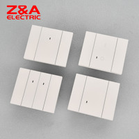 Interruptor Modular de Lujo Moderno Serie PH de Z&A Electric, 10A, 3 Tomas, Enchufe Schuko Alemán, Interruptor de Pared para Italia y Perú, Enchufe Europeo