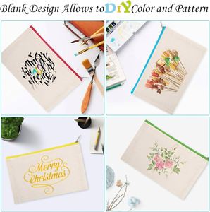 Bolsa de Lona Personalizada al por Mayor de Gran Capacidad para Pinturas y Papelería, Estuche con Cremallera para Bolígrafos, Bolsa de Almacenamiento con Gancho y Cuerda, Bolsa de Maquillaje y Aseo - Product Image 3