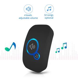 Sonnette sans fil <span class=keywords><strong>FullHouse</strong></span>, kit de sonnette de porte étanche, comprend un émetteur à bouton-poussoir et un récepteur à brancher - Product Image 2