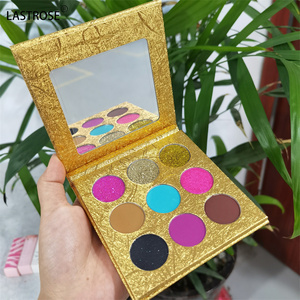 Wholesale Private 9 Colors Luxury <strong>Gold</strong> <strong>Eyeshadow</strong> Palette Waterproof Nude Shimmer Eye Shadow <strong>Glitter</strong> Pigment <strong>Eyeshadow</strong> - Product Image 2