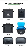 Sac isotherme souple de grande capacité en TPU moderne de haute qualité pour le camping en plein air, les pique-niques, le vin et la glace