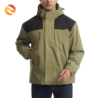 Veste d'hiver de luxe pour hommes en toile avec fermeture à glissière imperméable et coupe-vent réversible Design sportif léger