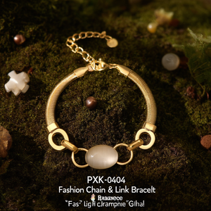 PXK-0404 สร้อยข้อมือแฟชั่นแบบโซ่และแบบเชื่อมต่อ - Product Image 3