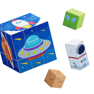 3D cubo magico a forma di Puzzle <span class=keywords><strong>cognitivo</strong></span> ufficio Stress sollievo Flip cubo magnetico giocattolo Set di plastica giocattolo per <span class=keywords><strong>autismo</strong></span> confezionato - Product Image 1