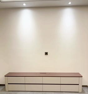 Mueble de <span class=keywords><strong>TV</strong></span> Moderno de Pared con Diseño <span class=keywords><strong>Simple</strong></span> en Madera Veteada, con Iluminación LED y Cajón, para Sala de Estar - Product Image 6