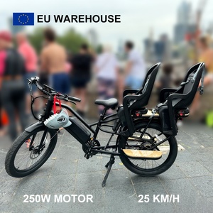 Vélo cargo électrique à affichage LED 48V 250W pour adultes, 7 vitesses, cadre en alliage d'aluminium, vélo cargo électrique à 2 roues - Product Image 2