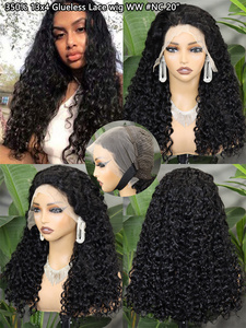 350% Human Hair <b>Wigs</b> Natural Black Water Wave Lace Front <b>Wigs</b> 12-22inch 13x4 Transparent Lace Frontal Hair <b>Wig</b> - Product Image 4