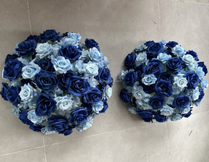 BF-FB20 Nuovo Design <span class=keywords><strong>Centrotavola</strong></span> con Fiori Artificiali in Seta, <span class=keywords><strong>Centrotavola</strong></span> Personalizzato con Sfera di Fiori Blu Reale per Matrimoni e Ringraziamento - Product Image 6