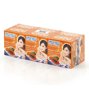สบู่มะละกอ เมนา สูตรเย็นสดชื่น ช่วยปรับผิวกระจ่างใส สำหรับผิวหน้าและผิวกายทุกประเภท - Product Image 3