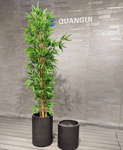 <span class=keywords><strong>Pot</strong></span> <span class=keywords><strong>de</strong></span> fleurs moderne écologique biodégradable pour intérieur/extérieur, centre commercial, avec trou <span class=keywords><strong>de</strong></span> drainage, <span class=keywords><strong>grand</strong></span> format, en argile fibreuse noir mat - Product Image 5