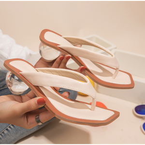 Slippers <b>Shoes</b> Transparent Designer Crystal Luxury 2021 Summer Women PU Rubber New Design Ladies Summer High Heel Sandals CN;GUA - Product Image 3