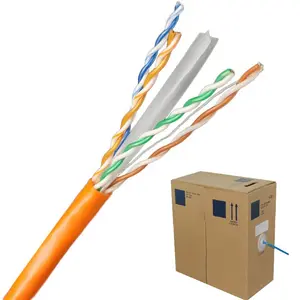 Cabo ethernet utp cca/cobre cat6/caixa de tração de fio hdpe isolamento