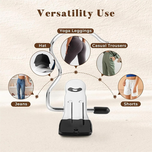 휴대용 내구성 있는 현대적인 스테인리스 스틸 금속 클립 옷걸이 다기능 의류 여행용 양말 바지 정리함 세탁용 고리 - Product Image 3