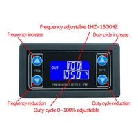 XY-PWM Adjustable Square Wave Rectangular Signal Generator 3.3-30V PWM Pulse Frequency Duty Frequency Range 1Hz~150KHz