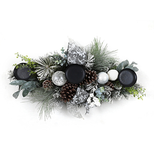 Bougeoir artificiel de décoration personnalisé populaire Bougeoir de Noël élégant en PVC - Product Image 1