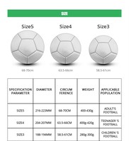 Ballon de football en PU taille 5, couture à la machine, logo personnalisé, vente en gros, cadeau