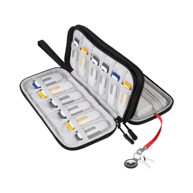 Brilliant USB Flash Drive Case & Holder Portable Organizer for SanDisk/SamData/Samsung Made in China-Black