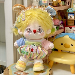 Conjunto de Ropa para Muñeca de Peluche de 20 cm, Sombrero Colorido y Traje Amarillo, Serie de Moda para Juguetes de Peluche, Material de Poliéster, Unisex - Product Image 4