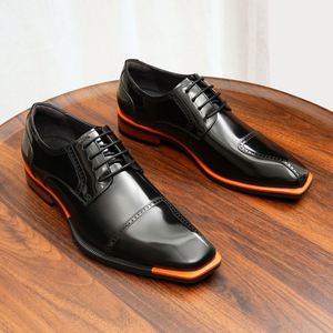 Chaussures en cuir de haute qualité pour hommes, avec semelle souple et design plat, adaptées aux hommes, fabriquées en cuir de haute qualité - Product Image 4