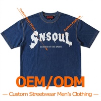 100% Baumwolle Gewaschenes T-Shirt Handgefertigtes Distressed-Shirt mit Ausgefranstem Applikations-Logo und Kontrastnähten Übergroßes Vintage-Streetwear-Shirt