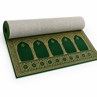 Tapis de mosquée tissé jacquard sur mesure, fabriqué à la machine, mur à mur, avec lignes de prière Saf, en nylon, pour projet de centre islamique (Masjid)