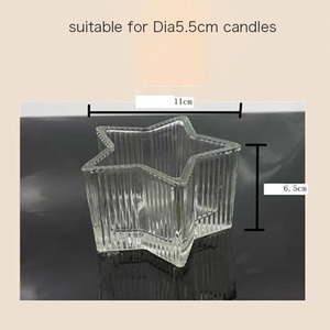 Portavelas de cristal en forma de estrella hecho a mano, artesanía de madera para bodas, uso doméstico, adornos de regalo para el Día de San Valentín, otras velas - Product Image 6