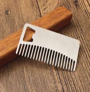 Wholesale Creative <strong>Man</strong> Beard Comb Bottle Opener Credit <strong>Card</strong> Bottle Opener - Product Image 1