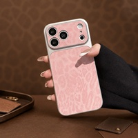 Coque de téléphone en PU à imprimé léopard antichoc pour iPhone
