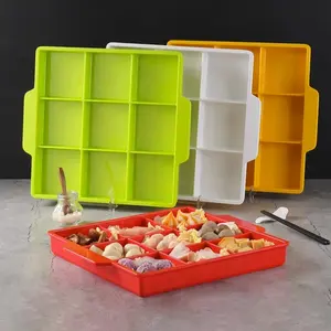 Groothandel Nieuwe Aankomst Melamine Serviesgoed 9 Compatrment Snackplaat Hete Pot Serveerschaal Set