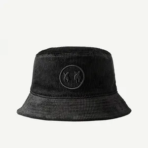 3D nakış logosu kadife kova şapka kadınlar için balıkçılık şapkalar özel logo