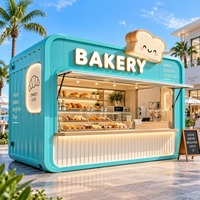 Kiosque de magasin mobile modulaire moderne, cabine de vente préfabriquée, magasin portable extérieur pour parc, site touristique, café