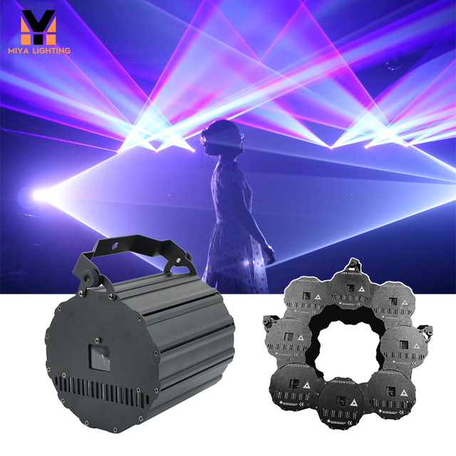 Wholesale 5W RGB Mini Laser Light Projector Stage Disco Beam for Party Wedding DMX512 Software Control Cheap Animation
