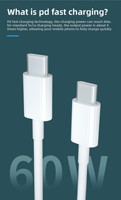 Câble de charge rapide double Type-C avec gaine TPE pour téléphones mobiles et tablettes Android et iPhone 15 16
