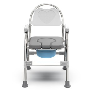 Sturdy Stainless Steel <b>Commode</b> Chair Foldable <b>Portable</b> Indoor Toilet Chair For Seniors Pregnant Women - Product Image 2