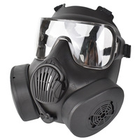 Masque facial complet Kozie de haute qualité en TPR, confortable, réutilisable, à thème festif, style militaire, avec filtration d'air et double ventilateur