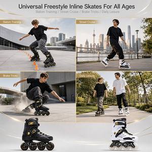<span class=keywords><strong>Patins</strong></span> <span class=keywords><strong>à</strong></span> <span class=keywords><strong>roulettes</strong></span> King pour adultes, unisexes, freestyle, quad, professionnels, avec dessus en microfibre, été, hiver - Product Image 3