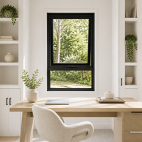 Ventana de Aluminio de Apertura Superior, Tamaño Personalizado para Viviendas Residenciales, Villas, Apartamentos, Hoteles, Oficinas, Edificios Comerciales, Suministro para Proyectos