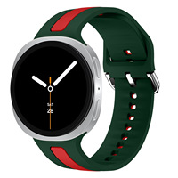 Bracelet de remplacement Win-Win, bracelet en caoutchouc rayé bicolore respirant, compatible avec Samsung Galaxy Watch 8