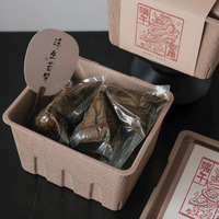 Boîte en pulpe moulée naturelle compostable non toxique, emballage en papier recyclé durable
