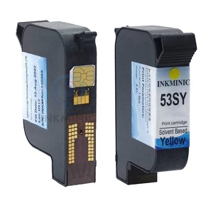 Cartouche d'encre jaune à base de solvant INKMINIC 53SY compatible avec l'imprimante Sojet TIJ - Product Image 1