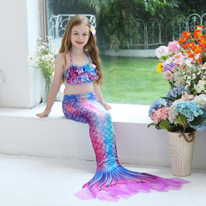 Conjunto <span class=keywords><strong>de</strong></span> Bikini <span class=keywords><strong>de</strong></span> Playa para <span class=keywords><strong>Niñas</strong></span>, Diseño <span class=keywords><strong>de</strong></span> Princesa, con Tela Suave <span class=keywords><strong>de</strong></span> Secado Rápido, Cola <span class=keywords><strong>de</strong></span> Sirena, 3 Piezas, Traje <span class=keywords><strong>de</strong></span> Baño Tankini - Product Image 4