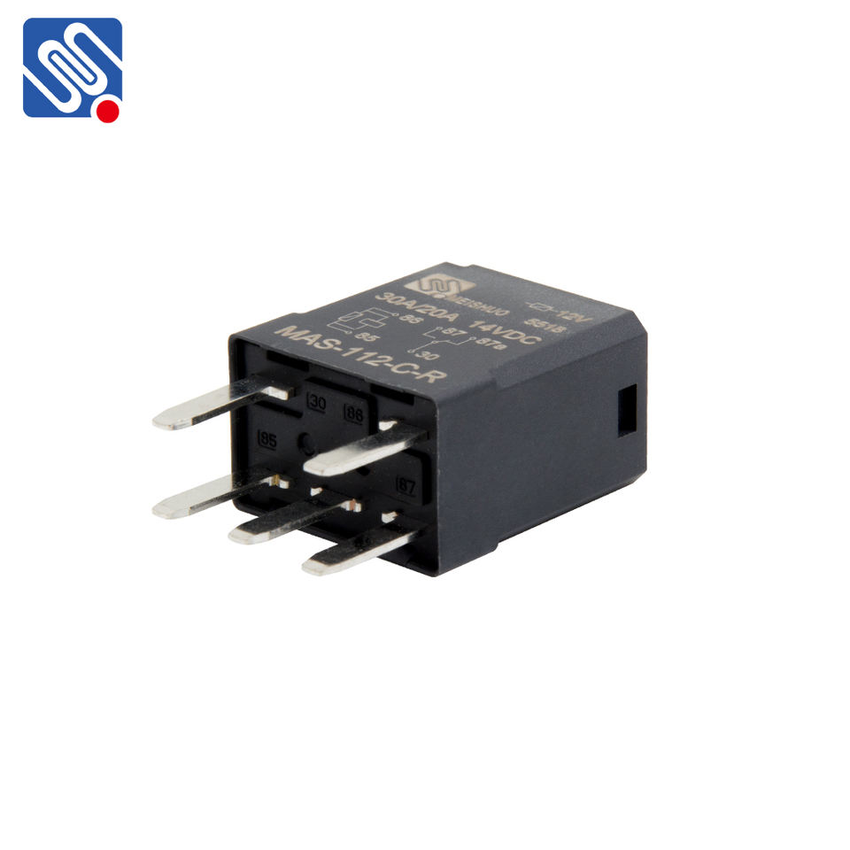 Meishuo MAS-112-C-R 12V 30A Miniature Auto Relay 5pin Electromagnetic Relay for German Cars & Motorcycles Sealed Protection