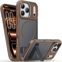 Coque de téléphone antichoc intégrale tendance en PC+TPU effet seconde peau avec béquille pour iPhone 18 Pro Max 17 Air 16 15 ProMax