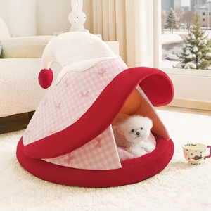 Aanpasbaar duurzaam warm en luxueus met boomgatvormige PP-katoenen huisdierenhuis dat warm veilig en geschikt is voor - Product Image 2