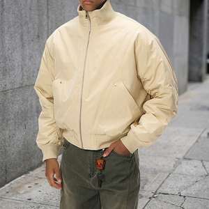 Chaqueta Acolchada Lisa de Invierno con Cuello Alto Desestructurado, Estilo Streetwear, al por Mayor, ODM, en Stock para Envío Inmediato - Product Image 3